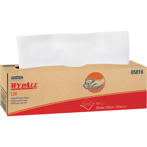 Essuie-tout &agrave; usage g&eacute;n&eacute;ral L30 WypAll, Tout usage, 16-2/5" lo x 9-4/5" la Canadian Safety Group Inc.