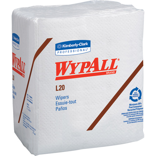 Serviettes jetables L20 WypAll, Tout usage, 12-1/2" lo x 12" la Canadian Safety Group Inc.