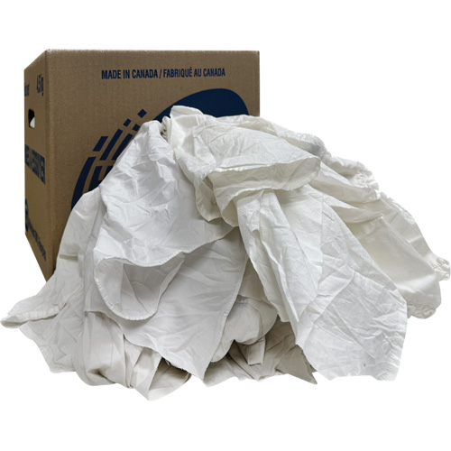 Boîte de chiffons d'essuyage, Blanc, 10 lb Canadian Safety Group Inc.