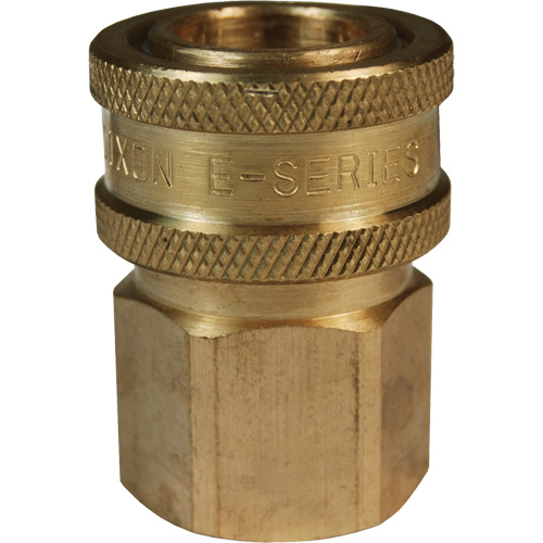 DQC E-Series Straight-Through Interchange Coupler, Brass, 3/4", Female NPTF, 1700 PSI Canadian Safety Group Inc.
