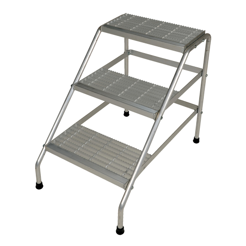 Aluminum Step Stand, 3 Steps, 34-9/16" x 22-13/16" x 30" High Canadian Safety Group Inc.