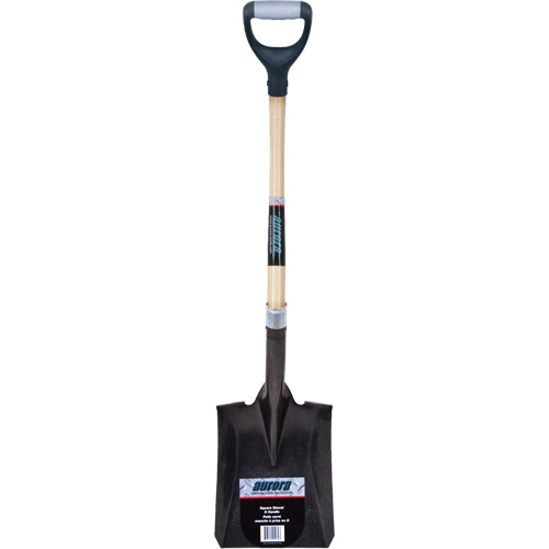 Heavy-Duty Square Shovel, Hardwood, Carbon Steel Blade, D-Grip Handle, 30" Long Canadian Safety Group Inc.