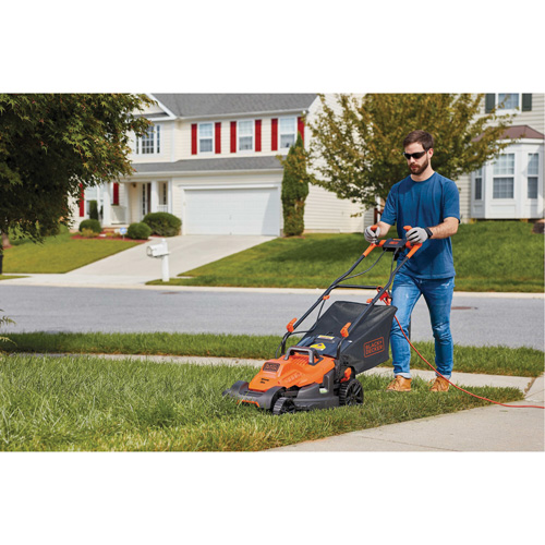 Lawn Mower with Comfort Grip Handle, Push Walk-Behind, Electric, 15" Cutting Width Canadian Safety Group Inc.