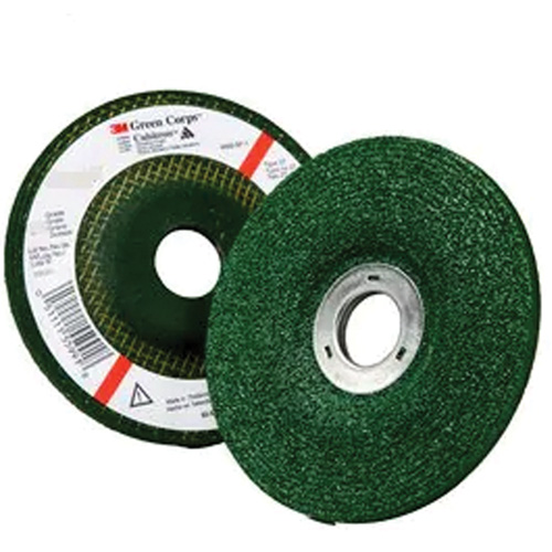 Meule &agrave; moyeu d&eacute;port&eacute; Green Corps, 4-1/2" x 1/4", Arbre 7/8", Oxyde d'aluminium, Type 27 Canadian Safety Group Inc.