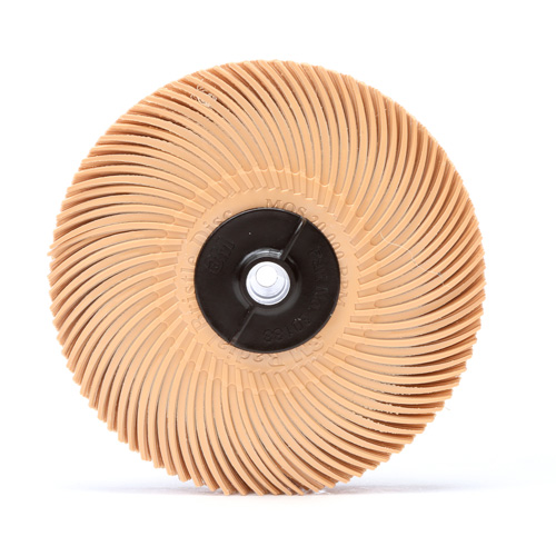 Meule en soie radiale Scotch-Brite, Oxyde d'aluminium, Grain 6 microns, 3" dia. Canadian Safety Group Inc.