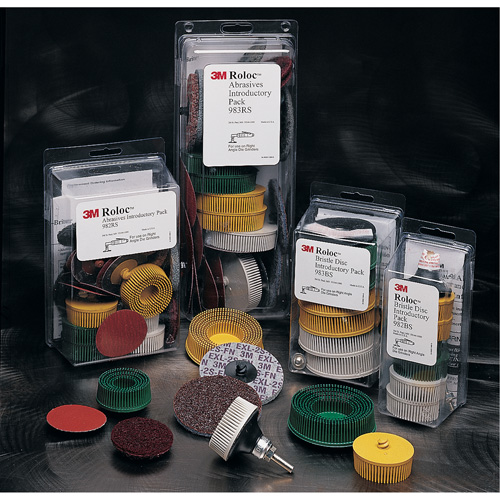 Scotch-Brite Roloc Bristle Disc Kit, Ceramic, 50, 80, 120 Grit, 2" Dia. Canadian Safety Group Inc.
