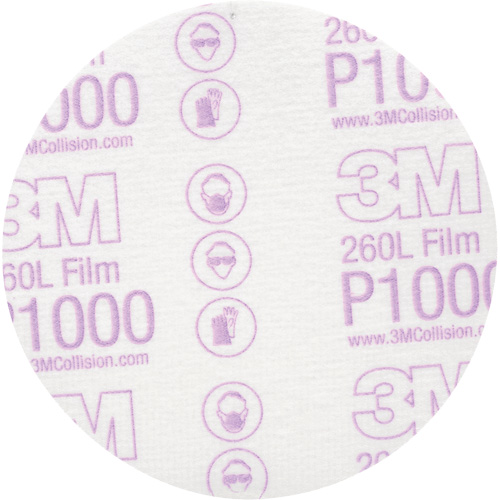 Hookit Finishing Film Disc, 5" Dia., P1000 Grit, Aluminum Oxide Canadian Safety Group Inc.