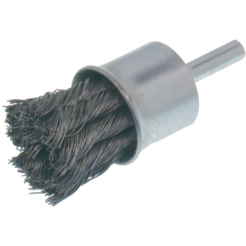 Economy Knot Wire End Brush, 1" Dia., 0.014 Wire Dia., 1/4" Shank Canadian Safety Group Inc.