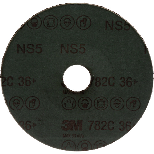 Disque en fibre 782C, Grain de c&eacute;ramique, 36+, 5" Dia x 7/8" Arbre Canadian Safety Group Inc.