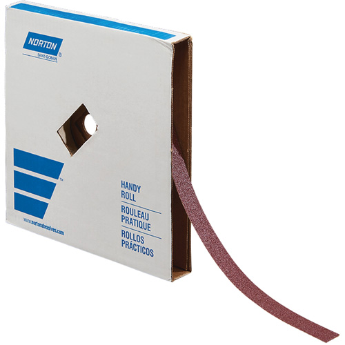 Rouleau de toile abrasive pour m&eacute;tal, Oxyde d'aluminium, 1" la x 150' lo, Grain 60 Canadian Safety Group Inc.