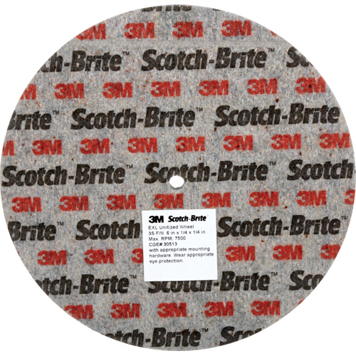 Scotch-Brite EXL Unitized Wheel, 6" x 1/4", 1/4" Arbor, Fine Grit, Silicon Carbide Canadian Safety Group Inc.
