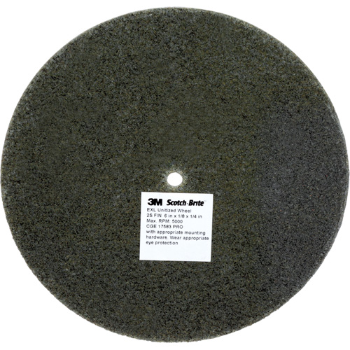Scotch-Brite EXL Unitized Wheel, 6" x 1/8", 1/4" Arbor, Fine Grit, Silicon Carbide Canadian Safety Group Inc.