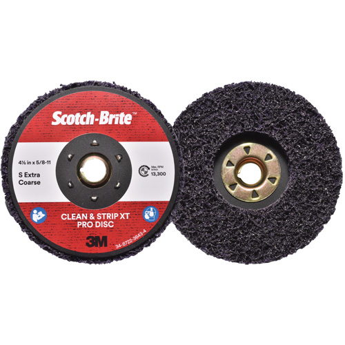 Scotch-Brite Clean & Strip XT Pro Disc, 4-1/2" Dia., Extra Coarse Grit, Silicon Carbide Canadian Safety Group Inc.