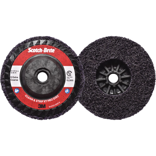 Scotch-Brite Clean & Strip XT Pro Disc, 4-1/2" Dia., Extra Coarse Grit, Silicon Carbide Canadian Safety Group Inc.