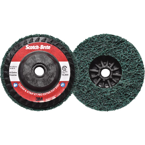 Scotch-Brite Clean & Strip XT Pro Extra Cut Disc, 4-1/2" Dia., Extra Coarse Grit, Aluminum Oxide Canadian Safety Group Inc.