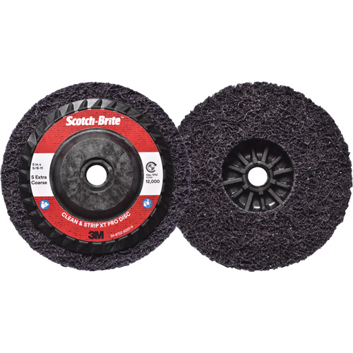 Disque  Clean and Strip  XT Pro Scotch-Brite, 5" dia., Grain Extra grossier, Carbure de silicium Canadian Safety Group Inc.