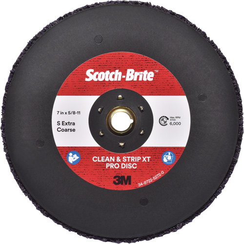 Scotch-Brite Clean & Strip XT Pro Disc, 7" Dia., Extra Coarse Grit, Silicon Carbide Canadian Safety Group Inc.