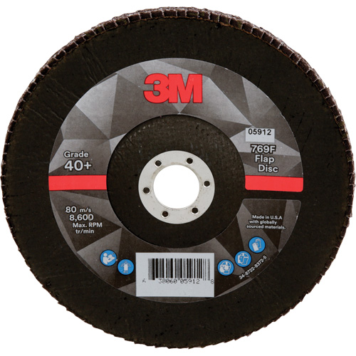 Disque &agrave; lamelles &agrave; changement rapide 769F, 7" x 7/8", Type 29, Grain 120+, Oxyde d'aluminium/C&eacute;ramique Canadian Safety Group Inc.