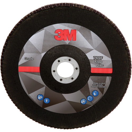 Disque &agrave; lamelles &agrave; changement rapide 769F, 7" x 5/8"-11, Type 27, Grain 40+, Oxyde d'aluminium/C&eacute;ramique Canadian Safety Group Inc.