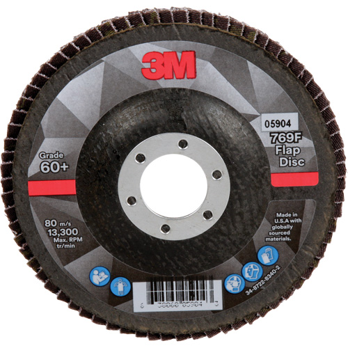 Disque &agrave; lamelles &agrave; changement rapide 769F, 4-1/2" x 7/8", Type 27, Grain 60+, C&eacute;ramique Canadian Safety Group Inc.