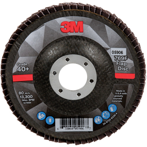 Disque &agrave; lamelles &agrave; changement rapide 769F, 4-1/2" x 7/8", Type 29, Grain 40+, C&eacute;ramique Canadian Safety Group Inc.
