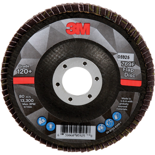 Disque &agrave; lamelles &agrave; changement rapide 769F, 4-1/2" x 7/8", Type 29, Grain 120+, C&eacute;ramique Canadian Safety Group Inc.