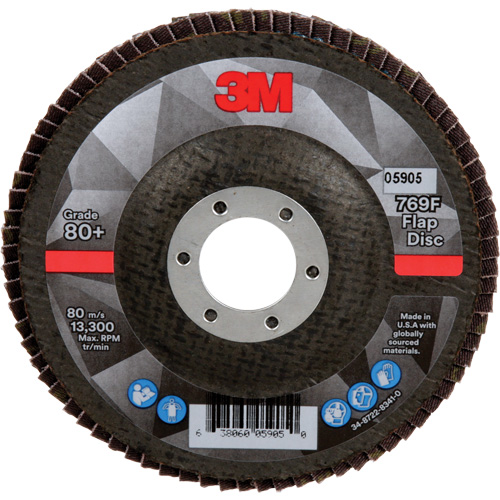Disque &agrave; lamelles &agrave; changement rapide 769F, 4-1/2" x 7/8", Type 27, Grain 80+, C&eacute;ramique Canadian Safety Group Inc.