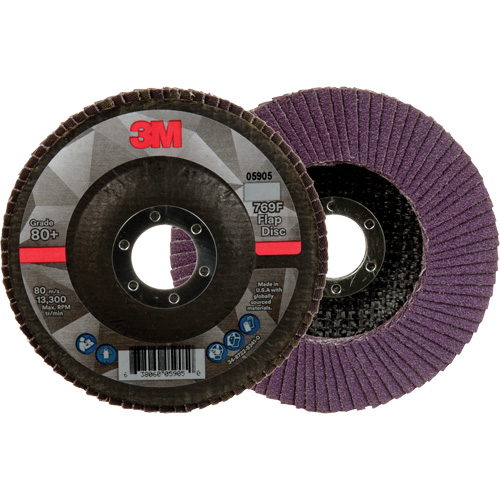 Disque &agrave; lamelles &agrave; changement rapide 769F, 4-1/2" x 7/8", Type 27, Grain 80+, C&eacute;ramique Canadian Safety Group Inc.