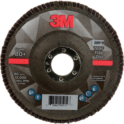 769F Quick Change Flap Disc, 5" x 7/8", Type 27, 80+ Grit, Ceramic Canadian Safety Group Inc.