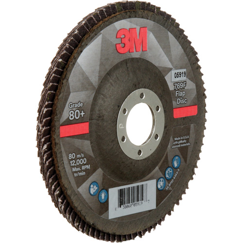 769F Quick Change Flap Disc, 5" x 7/8", Type 27, 80+ Grit, Ceramic Canadian Safety Group Inc.