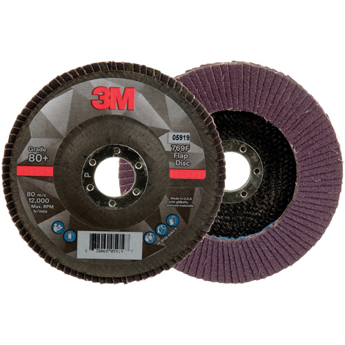 769F Quick Change Flap Disc, 5" x 7/8", Type 27, 80+ Grit, Ceramic Canadian Safety Group Inc.