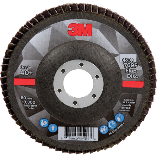 769F Quick Change Flap Disc, 4-1/2" x 7/8", Type 27, 40+ Grit, Ceramic Canadian Safety Group Inc.