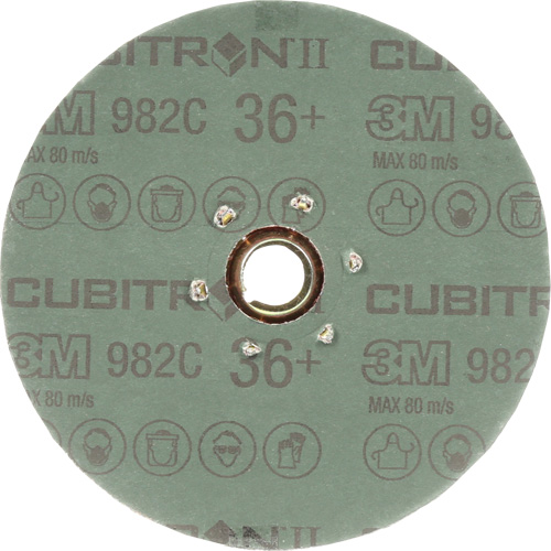 Cubitron II 982C Fibre Disc, Ceramic, 36+, 5" Dia Canadian Safety Group Inc.
