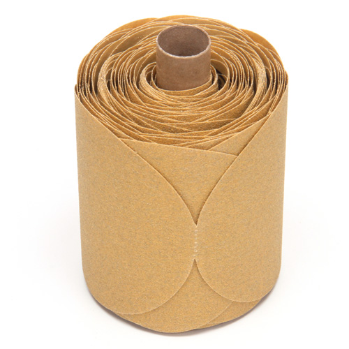 Stikit Gold Paper 216U Disc Roll, Aluminum Oxide, 5" W x 52' L, P80 Grit Canadian Safety Group Inc.