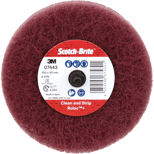 Scotch-Brite Roloc Plus General Purpose Scuffing Wheel, 4" Dia. Canadian Safety Group Inc.