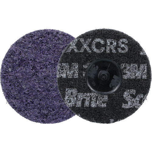 Meule robuste pour le conditionnement de pr&eacute;cision des surfaces Scotch-Brite Roloc, HD-DR, 3" dia., Grain 60+, C&eacute;ramique Canadian Safety Group Inc.