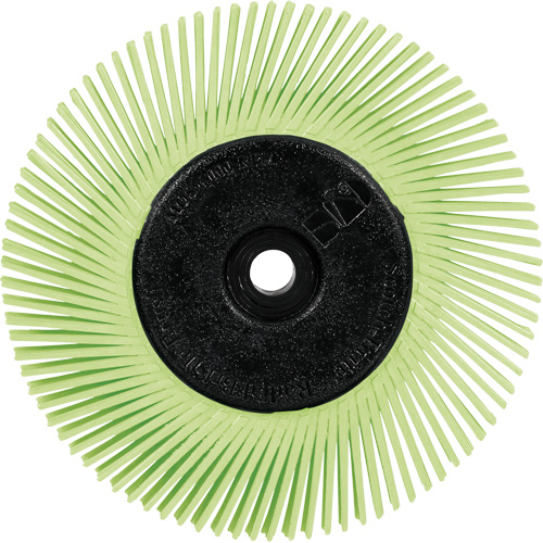 Brosse radiale en soies de pr&eacute;cision type A PN-RB avec adaptateur Scotch-Brite , C&eacute;ramique, Grain 50+, 6" dia. Canadian Safety Group Inc.