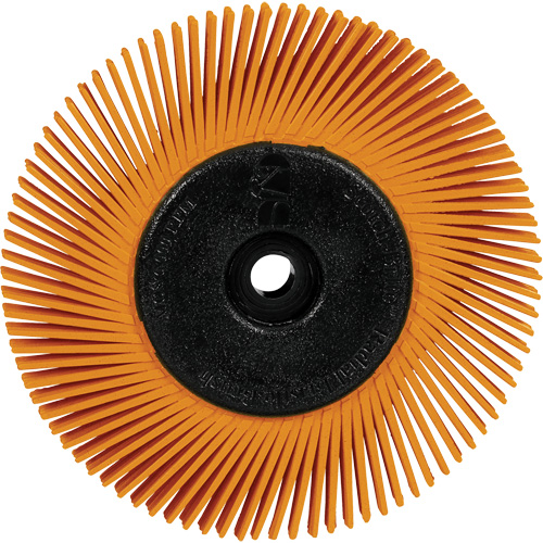Brosse radiale en soies de pr&eacute;cision type A PN-RB avec adaptateur Scotch-Brite , C&eacute;ramique, Grain 80+, 6" dia. Canadian Safety Group Inc.