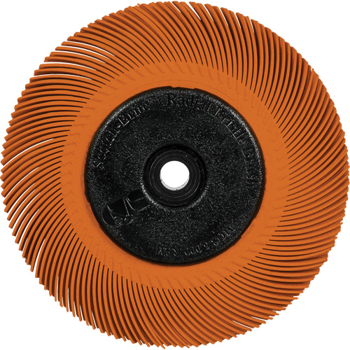 Brosse radiale en soies de pr&eacute;cision type C PN-RB avec bride Scotch-Brite , C&eacute;ramique, Grain 80+, 7-5/8" dia. Canadian Safety Group Inc.