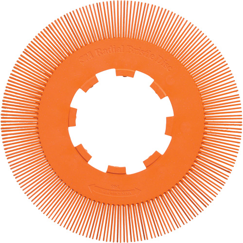 Brosse radiale en soies de pr&eacute;cision type S PN-RB sans adaptateur Scotch-Brite , C&eacute;ramique, Grain 80+, 8" dia. Canadian Safety Group Inc.