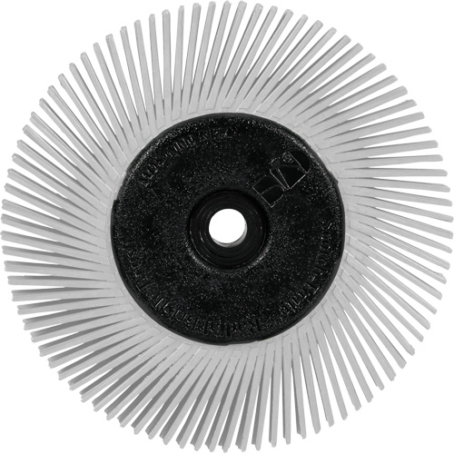 Brosse radiale en soies de pr&eacute;cision type A PN-RB avec adaptateur Scotch-Brite , C&eacute;ramique, Grain 120+, 6" dia. Canadian Safety Group Inc.