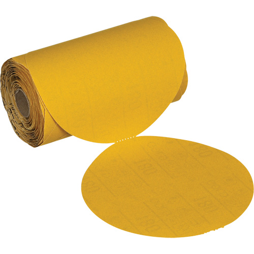 Stikit Gold Abrasive Disc Roll 09314, 6" Dia., 180 Grit, Aluminum Oxide Canadian Safety Group Inc.