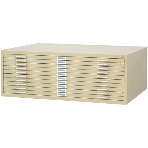 Steel Plan Files, 10 Drawers, 46-3/8" W x 35-3/8" D x 16-1/2" H Canadian Safety Group Inc.