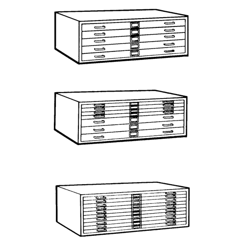 Classeurs en acier pour plans, 5 Tiroirs, 40-3/8" la x 29-3/8" p x 16-1/2" h Canadian Safety Group Inc.
