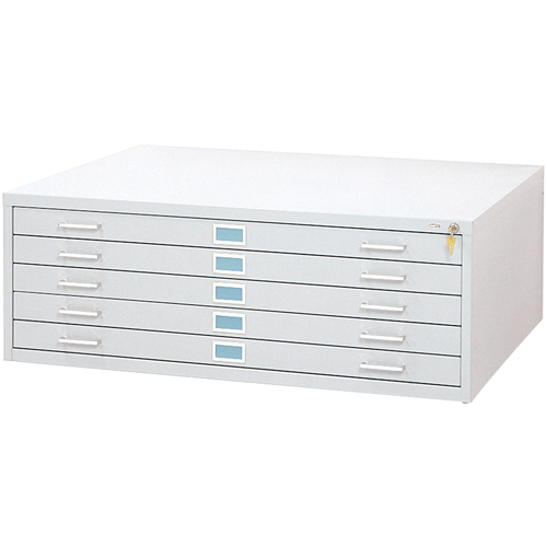 Steel Plan Files-5 Drawer, 5 Drawers, 46-3/8" W x 35-3/8" D x 16-1/2" H Canadian Safety Group Inc.