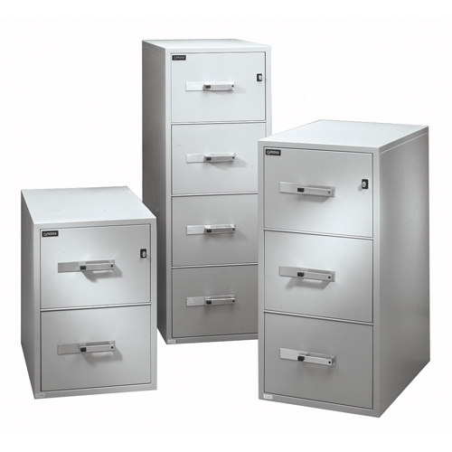 Fire Resistant Filing Cabinets, Steel, 3 Drawers, 19-3/4" W x 31" D x 41" H, Black Canadian Safety Group Inc.