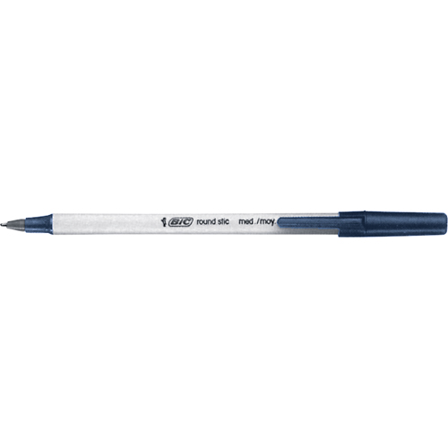 Bic&reg; Round Stic Ball Point Pen, Blue, 0.8 mm Canadian Safety Group Inc.