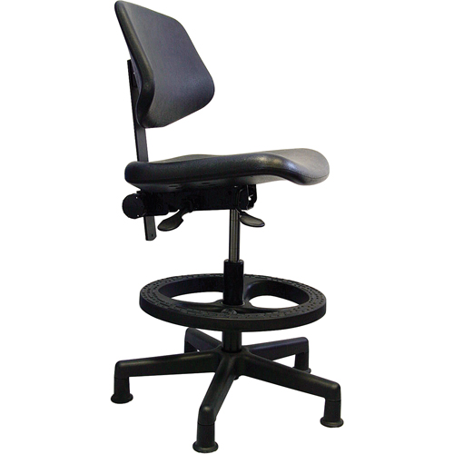 Ergonomic Seating, Polyurethane, Black, 250 lbs. Capacity Canadian Safety Group Inc.