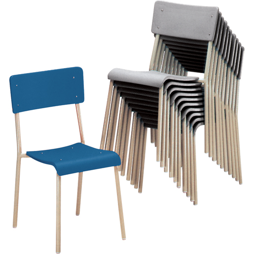 Ventura Stacking Chair, Plastic, Blue Canadian Safety Group Inc.
