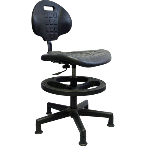 Heavy-Duty Ergonomic Seating, Polyurethane, Black, 250 lbs. Capacity Canadian Safety Group Inc.